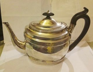 99p Georgian Solid Sterling Silver Teapot 443g London 1800 G Adams 1