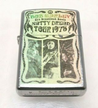 Vintage 2011 Zippo Lighter Bob Marley Natty Dread Tour 1975 Concert