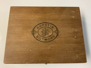 Vintage 1935 15 Cents Aurelia Biltmore Spanish Cedar Wooden Cigar Box 2