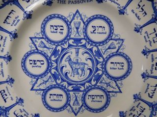 Vintage Copeland Spode England Blue & White Service of Passover Plate Geary’s 2