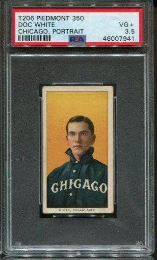 1909 - 11 T206 Doc White Portrait Psa 3.  5 Chicago Amer.
