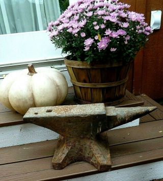 Antique German Forged Iron 100 Pound Anvil