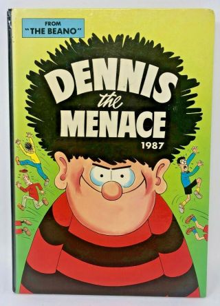 Vintage Dennis The Menace Annual 1987,  Hardcover,  From The Beano,  Dog Gnasher