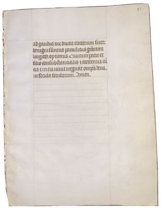 Medieval Manuscript Leaf On Vellum,  15th Century,  C.  1400 - 1499,  Catholic Breviary