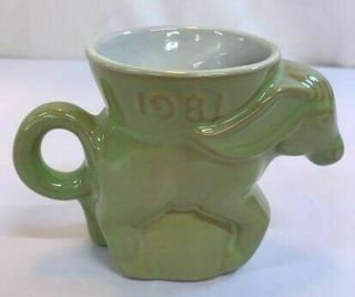 Vintage 1981 Frankoma Pottery Donkey Democrat Mug / Cup 1981