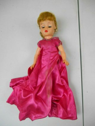 Ideal Little Miss Revlon Vintage Vinyl Fashion Doll Vt - 10.  5 " Strawberry Blonde