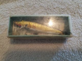 VINTAGE RAPALA FLOATING 7G GOLD FINNISH MINNOW LURE 2 - 3/4 