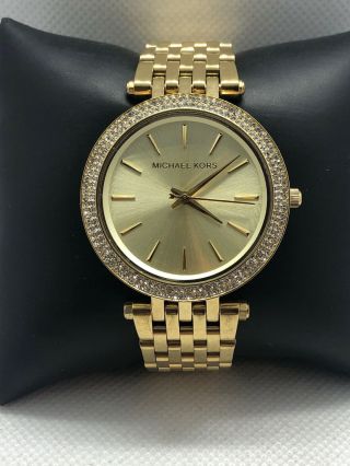 Michael Kors Mk3191 Women Gold Stainless Steel Analog Rose Gold Dial Watch Zt66