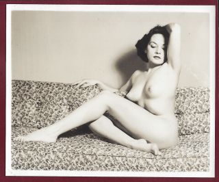 1950s Vintage Nude Photo Firm Breasts Puffy Nips Perfect Body Pinup Brandy Kayse