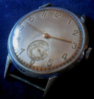 Vintage 1940s Oversized Sita Watch 15 Jewels Swiss Watch Running Wristwatch