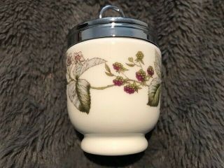 Vintage Royal Worcester English Porcelain China Egg Coddler Cup W/ Lid