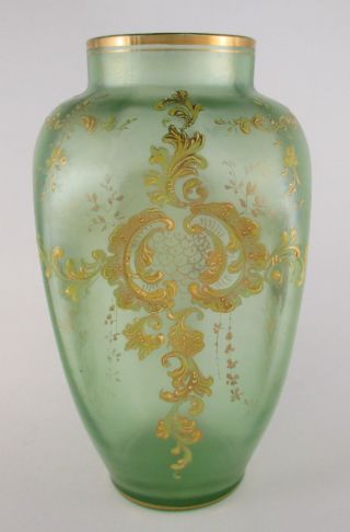 Antique Art Nouveau Loetz Olympia Enameled Art Glass Vase Ca.  1896 Moser Era