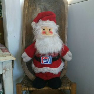 Vintage Santa Claus Pepsi Store Display Plush 18 