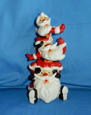 Vintage Japan Psycho Ceramics Kreiss Stacked Totem Santa 