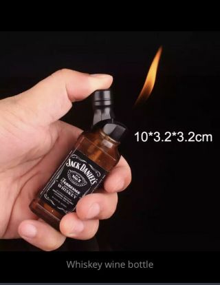 Jack Daniels Bottle Label No.  7 Whiskey Butane Pocket Lighter