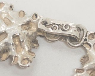 Antique Signed Guglielmo Cini Art Nouveau Sterling Silver Necklace 3