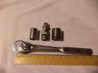 Vintage Craftsman ½ Ratchet / 3/4 Socket / 1/2 Universal Joint / 15/16 Socket