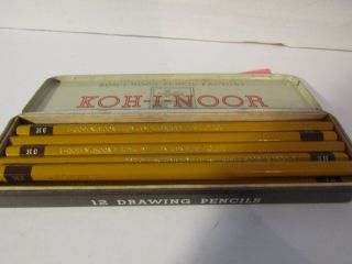 L&c Hardtmuth Koh - I - Noor 11 Black Vintage Copying Pencils 1500 3h - Hard,