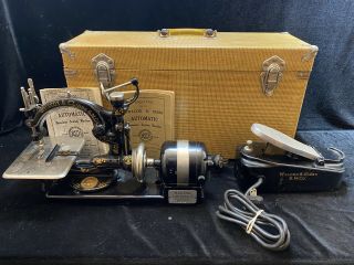 Antique Willcox And Gibbs Sewing Machine & Foot Pedal