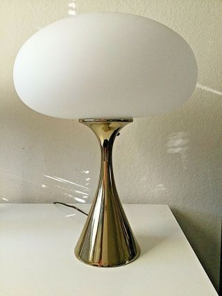 Vintage Mushroom Brass Lamp By Bill Curry For Laurel Lamp Mcm Modern Exc Cond