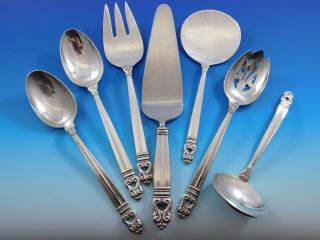 Royal Danish By International Sterling Silver Essential Serving Set Large 7 - Pc