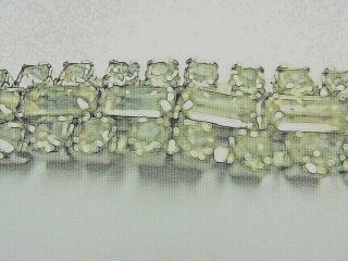WEISS SIGNED VINTAGE 3 ROW CLEAR RHINESTONE BRACELET SAFETY CHAIN 7 