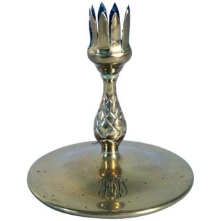 Antique American Tiffany Studios Bronze Dore Artichoke Trumpet Vase Base 4547