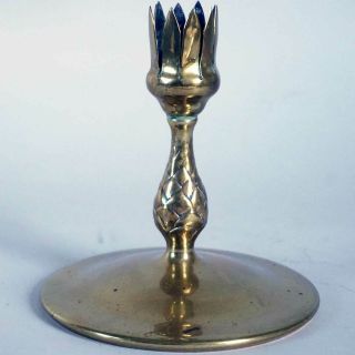 Antique American Tiffany Studios Bronze Dore Artichoke Trumpet Vase Base 4547 2