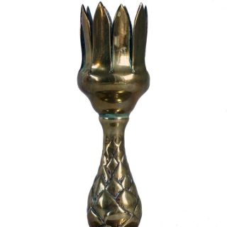 Antique American Tiffany Studios Bronze Dore Artichoke Trumpet Vase Base 4547 3