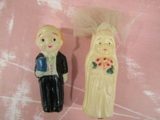Vintage Wedding Topper Bride And Groom 1920’s Made In Japan 3 " Tall Exc