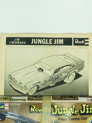 REVELL Jungle Jim VEGA Funny Car 1/25 Scale Kit H1469 3