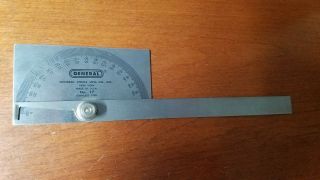 Vintage Protractor,  No 17 General Tools Mfg.  Co. ,  Stainless Steel Tool Usa Ny