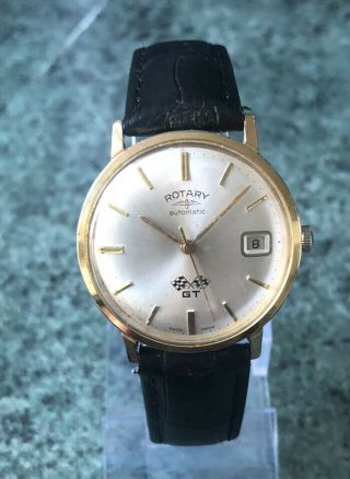 Vintage 1960s Rotary Gt Automatic Watch As 2063 Full Order,  Boxed