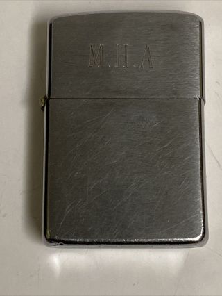 1958 Zippo Lighter - - “m.  H.  A.  ” On Front