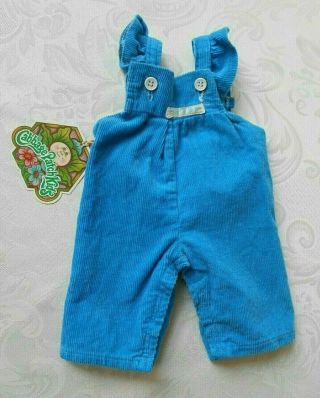 Vintage Cabbage Patch Kid Doll Clothes Blue Corduroy Overalls