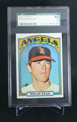 1972 Topps Nolan Ryan Graded Sgc 84 Nm 7 Psa7 - 8? 595 Angels