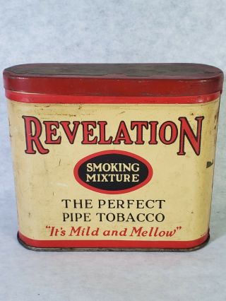 Antique/vintage Revelation Philip Morris Smoking Mixture Pipe Tobacco Tin Small
