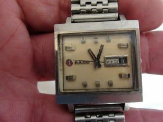 Mens Rado Manhattan Automatic Day/date Swiss Made Stainless Steel Vintage Watch