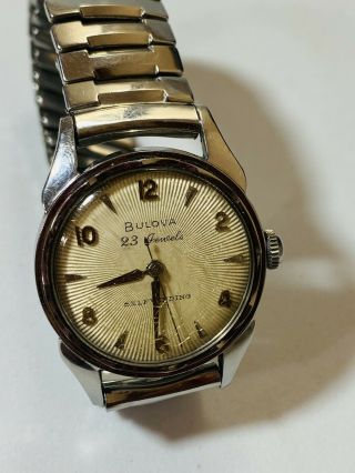 Vintage Mens Bulova Self Winding Watch 23jwls Automatic 10bpac