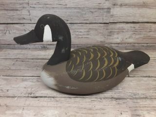 Capt Jess Urie Signed Wooden Painted Duck Decoy Miniature Rock Hall Md Vintage