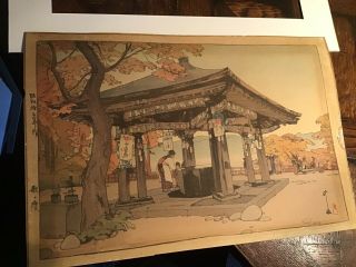 Vintage Japanese Artist Yoshida Hiroshi Woodblock Print “omuro” Asia Art