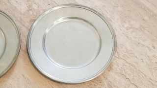 Set of Two Antique Vintage Sterling Silver Tiffany Co Butter Plates Solid 371 Gr 3