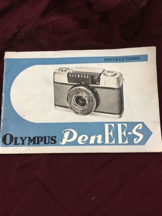 Vintage Olympus Pen - Ee - S Half Frame 35mm Camera Instructions Booklet Only