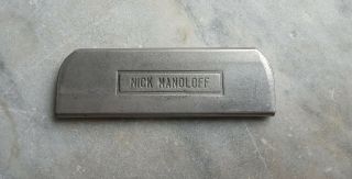 Vintage Nick Manoloff,  Student Slide Bar For Guitar 3 " Stainless Steel