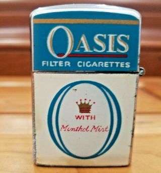 Vintage 1950s Oasis Filter Cigarettes Lighter.  Never Lit 676/25