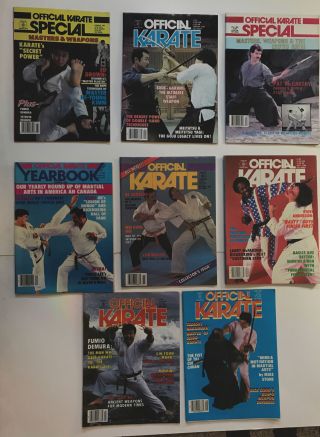 Vintage 8 Official Karate Magazines 1986/87 Seido Karate Martial Art Kenpo Mma