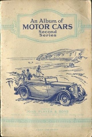 Tobacco Card Album & Cards,  John Player,  Motor Cars,  Vehicles,  2nd Series,  1937