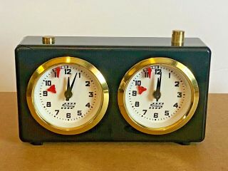 Vintage Rare German Mechanical Chess Clock Timer Meisterschach Apf V.  Rolland