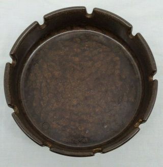 Vintage Brown 7 " Bakelite Ashtray Early - Mid 20th Century Barware Americana Usa