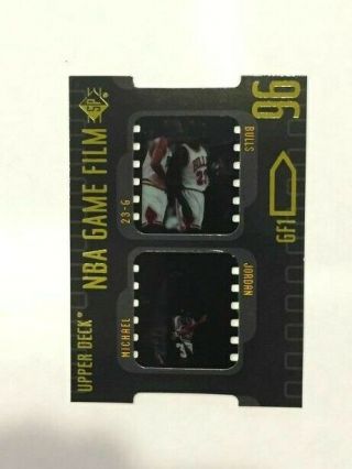 1996 - 97 U.  D.  Sp Nba Game Film Die Cut Acetate Michael Jordan Gf1 Rare